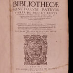 1579 1ed Bibliothecae Sanctorum Church Fathers Justin Martyr Charlemagne Bigne