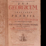 1741 On Farming Agriculture Bees Fishing WINE Beer Mining Leiser Jus Georgicum