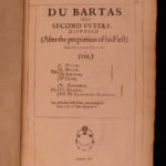 1641 Joshua Sylvester English Works Bartas Divine Weeks Tobacco Battered FOLIO