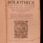 1579 1ed Bibliothecae Sanctorum Church Fathers Justin Martyr Charlemagne Bigne