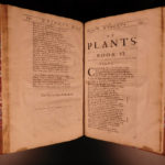 1689 FOLIO 1ed Abraham Cowley Six Books of Plants Herbs Coca Flowers English