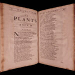 1689 FOLIO 1ed Abraham Cowley Six Books of Plants Herbs Coca Flowers English