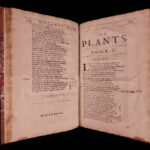 1689 FOLIO 1ed Abraham Cowley Six Books of Plants Herbs Coca Flowers English