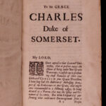 1689 FOLIO 1ed Abraham Cowley Six Books of Plants Herbs Coca Flowers English