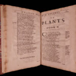 1689 FOLIO 1ed Abraham Cowley Six Books of Plants Herbs Coca Flowers English