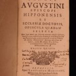 1673 Saint Augustine of Hippo Letters Grace & Free Will Predestination Latin