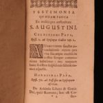 1673 Saint Augustine of Hippo Letters Grace & Free Will Predestination Latin