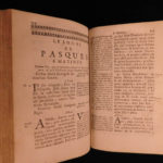 1717 1ed Louis XV Armorial PROVENANCE Holy Week Breviary Catholic Church Missal