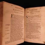1597 Poetry of Oppian Greco-Roman FISHING & Hunting Commodus Greek Plantin RARE