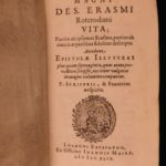 1642 Erasmus of Rotterdam Autobiography & Letters Dutch Renaissance Humanism
