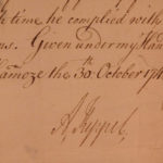 1745 Admiral Keppel SIGNED Handwritten Letter Royal Navy British Ship Saphire