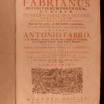 1765 LAW Justinian Code Codex Fabrianus Savoy Court ROME Latin Favre FOLIO