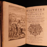 1725 Jewish History Calmet JEWS + Bible Commentary Holy Land MAPS Jerusalem