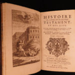 1725 Jewish History Calmet JEWS + Bible Commentary Holy Land MAPS Jerusalem