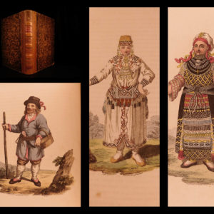 1810 RUSSIA Costume of Russian Empire Color Illustrated Clothing Travel Voyages