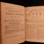 1699 Juvenal Persius SATIRES Stoic Philosophy ROME Desprez + London Commentary