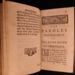 1694 1ed Oriental Maxims of Arab Turkish Persian Wit Voyages Richelieu Galland