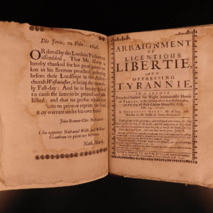 1647 1ed Presbyterian Nathaniel Hardy Bible Sermon Licentious Libertie English