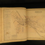 1873 ATLAS Steuben County New York ENORMOUS Color City MAPS Corning Prattsburgh