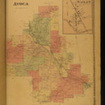 1873 ATLAS Steuben County New York ENORMOUS Color City MAPS Corning Prattsburgh