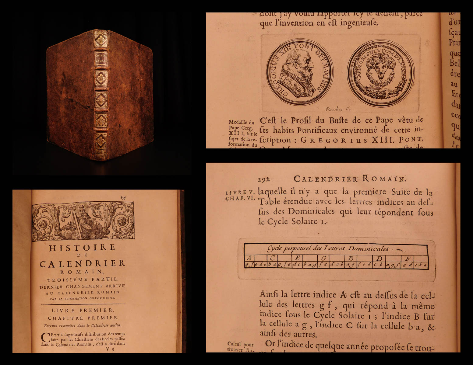 1682 1st ed Blondel History of Roman & Gregorian Calendar Time Keeping