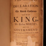 1685 Assassination King Charles II 1ed England Rye House Plot 2in1 Thomas Sprat