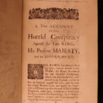 1685 Assassination King Charles II 1ed England Rye House Plot 2in1 Thomas Sprat