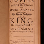 1685 Assassination King Charles II 1ed England Rye House Plot 2in1 Thomas Sprat
