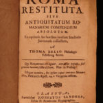 1672 Glasgow Scotland 1ed Thomas Bell Roma Restituta ROME Mythology Emperors