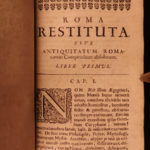 1672 Glasgow Scotland 1ed Thomas Bell Roma Restituta ROME Mythology Emperors