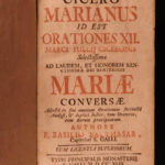 1749 CICERO Marianus Rome Political Philosophy Rhetoric Balthasar Provenance