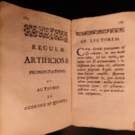 1690 Art of Rhetoric by Jesuit Suarez Cicero Aristotle Quintilian Virgil Douai