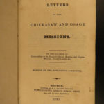1831 Chickasaw Osage Chippewa Indians Missionary Letters Eliot Edwards Brainerd
