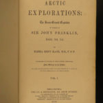 1856 1st ed Elisha Kane Arctic Explorations Voyages Franklin Expedition Map 2v