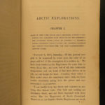 1856 1st ed Elisha Kane Arctic Explorations Voyages Franklin Expedition Map 2v