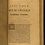 1694 Thomas Cranmer 1ed Memorials England Canterbury Reformation Strype Holbein