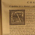 1676 1st ed Life of Saint Martial Bishop of Limoges Catholic Church Gaul Apostle