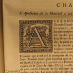 1676 Life of Saint Martial 1st ed Bishop of Limoges Catholic Church Gaul Apostle