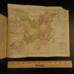 1882 1ed CHINA Folklore Douglas Alchemy Buddhism Confucius Illustrated COLOR MAP