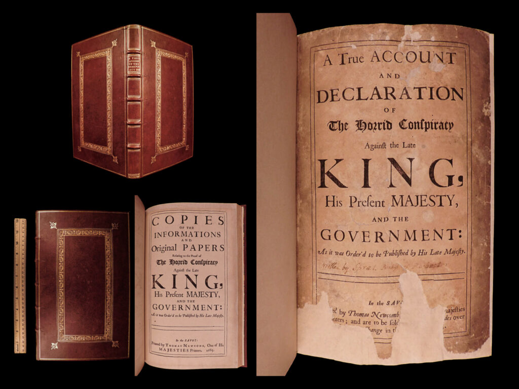 A true account and declaration of the horrid conspiracy against the late king, his present majesty, and the government: as it was order’d to be published by his late majesty… thomas sprat.