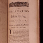1685 Assassination King Charles II 1ed England Rye House Plot 2in1 Thomas Sprat