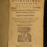 1637 RARE Quintilian Institutio Oratoria Rhetoric Oratory Public Speeches ROME