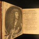 1668 History of FRANCE Mezeray Clovis Pharamond Legends St Louis IX Portraits 3v