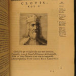 1668 History of FRANCE Mezeray Clovis Pharamond Legends St Louis IX Portraits 3v