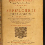 1706 1ed Jewish Burial Funeral Ceremonies Judaica Nicolai Sepulchris Hebraeorum