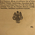 1681 Synod of Diocese of Alba ITALY Decrees Catholic Church Turin Saluzzo