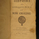 1693 1ed Inquisition History RARE Catholic Church Marsollier & Limborch French