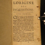 1693 Inquisition History 1ed RARE Catholic Church Marsollier & Limborch French