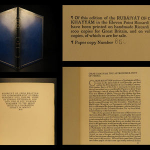 1913 Rubaiyat Omar Khayyam Limited Edition Persia Mystical Poetry Riccardi Press