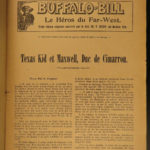 1910 Stories of Buffalo Bill Cody Wild West Americana Texas INDIANS French 9v